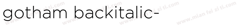 gotham backitalic字体转换